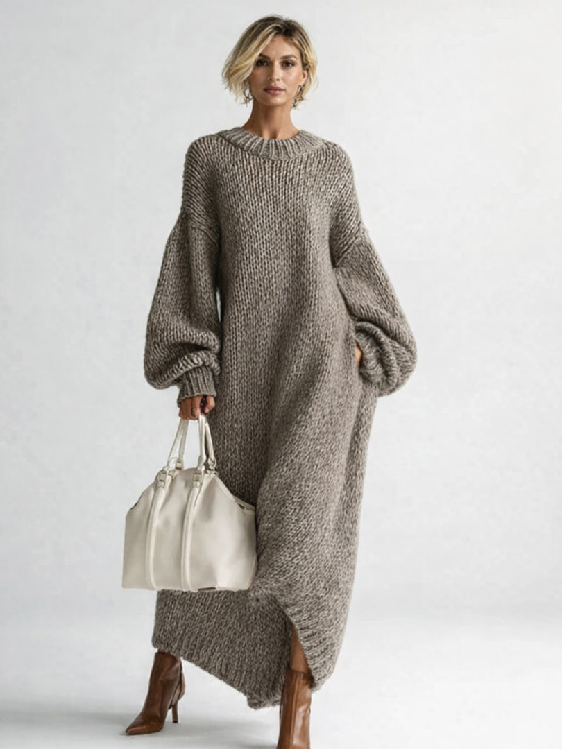 oversized knitted maxi dress Oversized Knit Maxi Dress | Lala Original Design