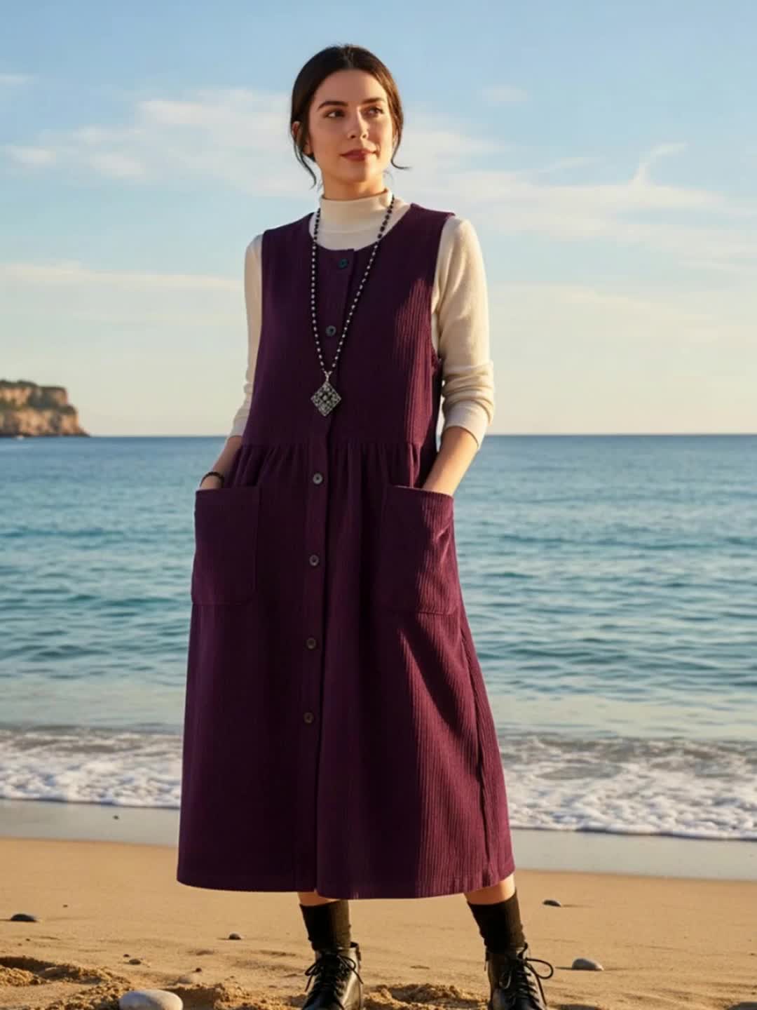 Velora |  Midi Vest Dress