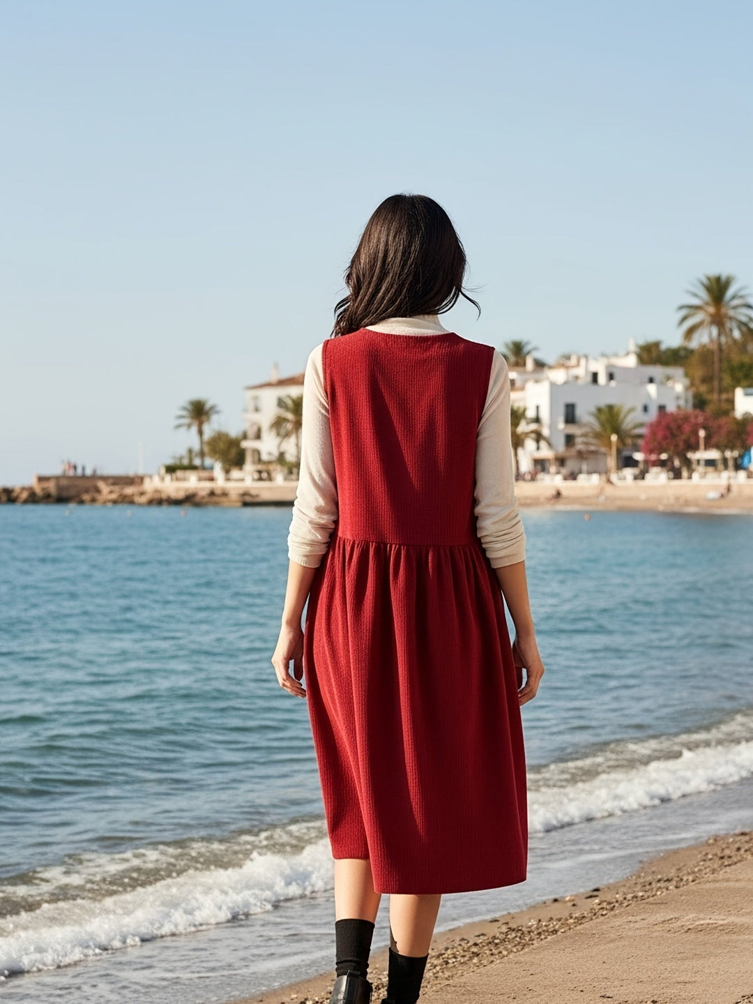 Velora |  Midi Vest Dress